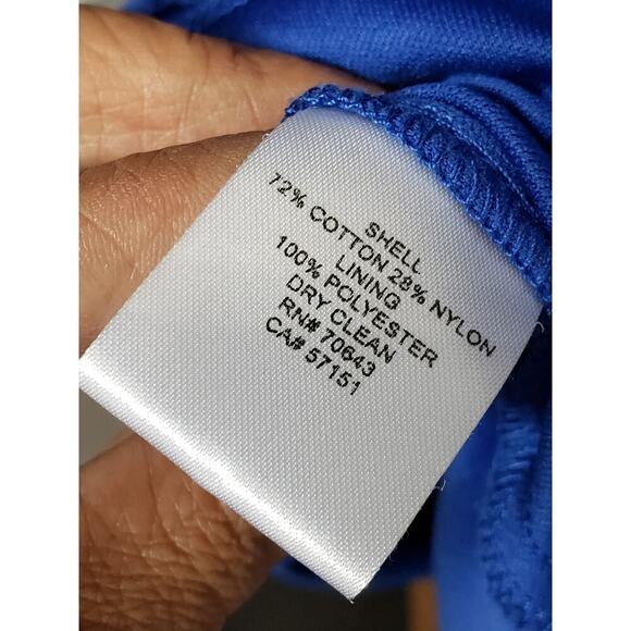 Jessica Howard Shift Dress Women's Size 8 Blue Lined Sleeveless Open Weave Lace - Picture 6 of 12